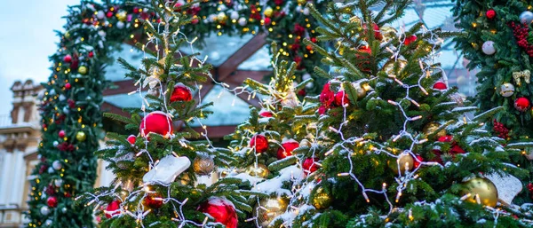 美しいクリスマスの背景 冬のクリスマス休暇のテーマ スペースのコピー — ストック写真