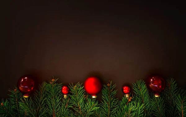 Röd Modern Juldekoration Lyx Nyårspresent Kreativ Vinter Layout Gjord Med — Stockfoto