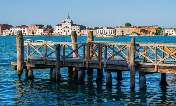 Veneza Canais Gôndolas Torno Praça São Marcos Dia Ensolarado Brilhante — Fotografia de Stock