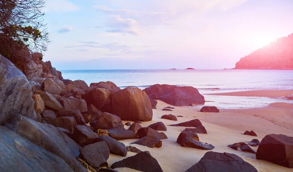 Παράδεισος Άγρια Παραλία Τοπίο Ειρηνική Χαλαρωτική Θέα Εκπληκτική Φύση Σκηνή — Φωτογραφία Αρχείου