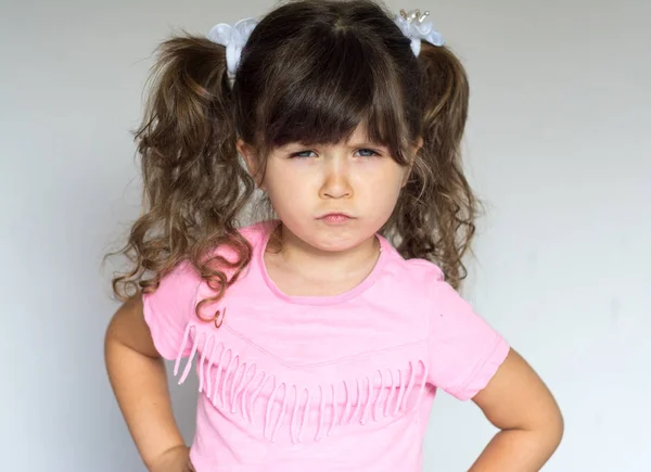 Sad Angry Little Child Frustrated Sadness Mood — Stock Photo, Image