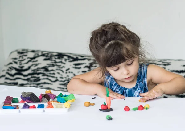 Plasticine Modeling Clay Children Class Child Learning Play Dough Mold — Stock Photo, Image