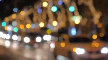 Gece şehir güzel bokeh ile defocused