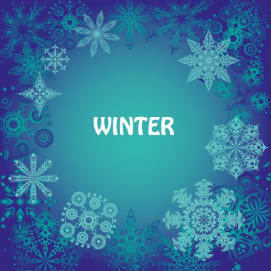 kar taneleri ve tasarımınız için neşeli ruh hali