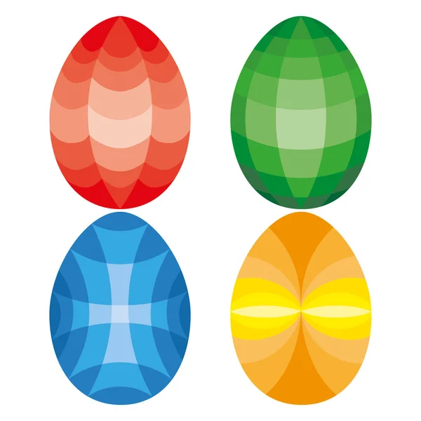 Huevos de Pascua iconos de estilo plano . — Foto de Stock