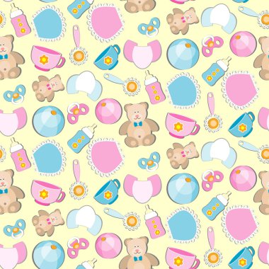 bebek oyuncakları seamless modeli.