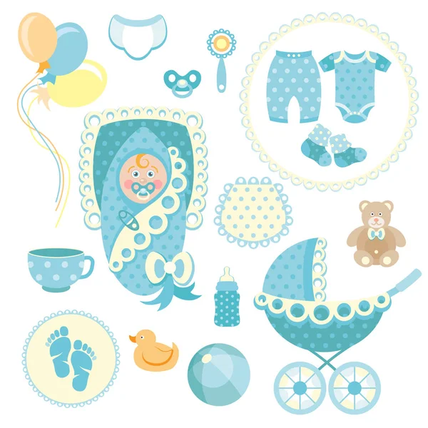 Bebé niño conjunto — Archivo Imágenes Vectoriales