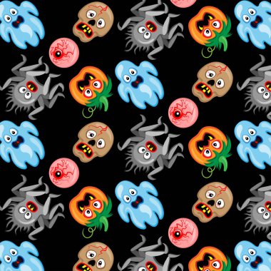 Cadılar Bayramı simgeler. Cadılar Bayramı partisi poster için tasarım öğeleri. Düz çizgi film illüstrasyon. Beyaz bir arka plan üzerinde izole nesneleri.