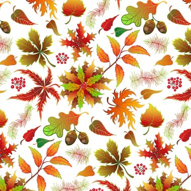 Sorunsuz açık renk gerçekçi yaprak desen.