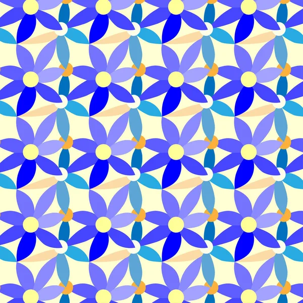 Geometriska mönster med blommor — Stockfoto