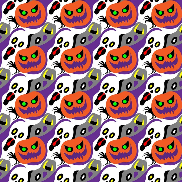 Halloween seamless pattern design — Stock Vector