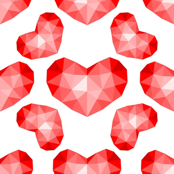 Rote Herzen nahtloses Muster. — Stockfoto