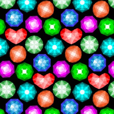 Desen renkli değerli taşlar.