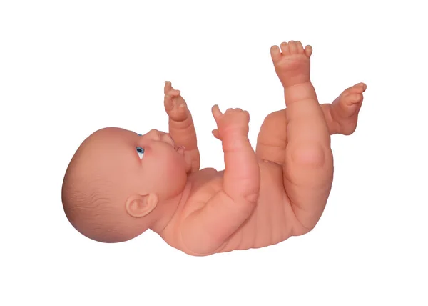 Happy naked baby isolated — Stock Photo, Image