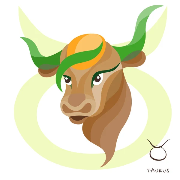 Signo del zodiaco Tauro está montando un toro. Constelación de Tauro. Ilustración vectorial . — Vector de stock