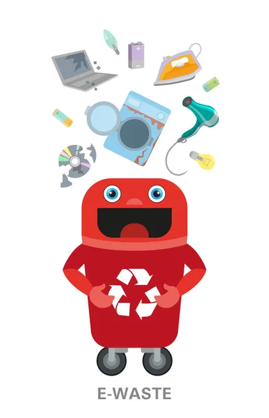 Avfall som utgörs av eller innehåller elektriska eller elektroniska produkter. Dator och annan föråldrad elektronisk avfallsstack. Begreppet avfallshantering — Stockfoto