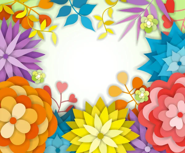 ( 영어 ) Floral Graphic Design - Colorful Flowers - with t-shirt, fashion, prints — 스톡 벡터