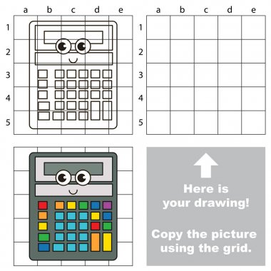 Kılavuz, basit eğitim çocuk oyunu kullanarak resim kopyalama.