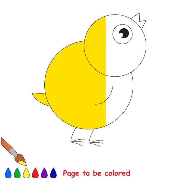Jogo de criança para ser colorido pela metade exemplo . —  Vetores de Stock