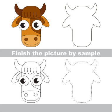 Çalışma sayfası tarafından örnek için tam bir resim çizim çocuk.