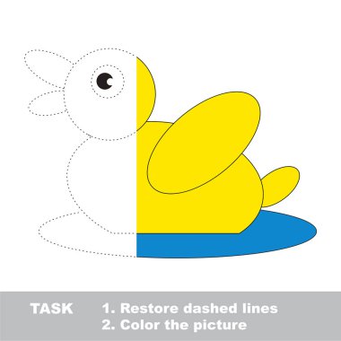 Renkli için vektör izleme çocuklar için oyun yarım izleme oyunu.