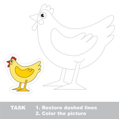 Okul öncesi çocuklar için vektör izleme eğitim oyunu.