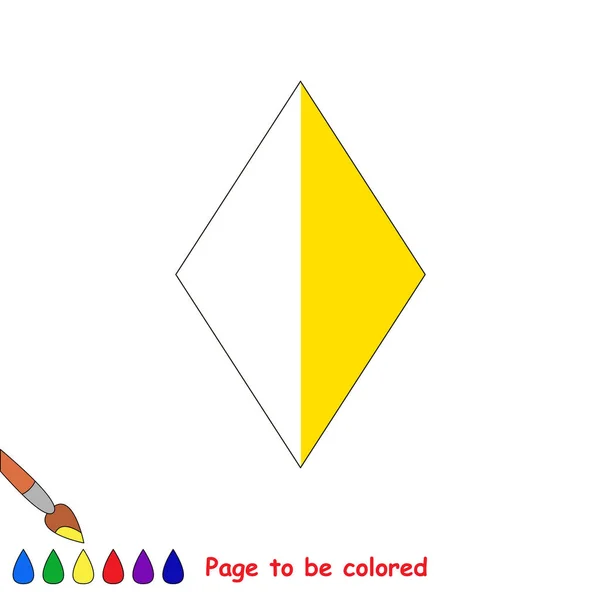 Jeu d'enfant à colorer par l'exemple moitié . — Image vectorielle