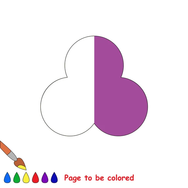 Kinderspiel, das beispielhaft zur Hälfte gefärbt werden soll. — Stockvektor