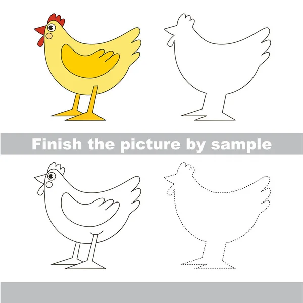 Hoja de trabajo de dibujo para niños para completar la imagen por muestra . — Vector de stock