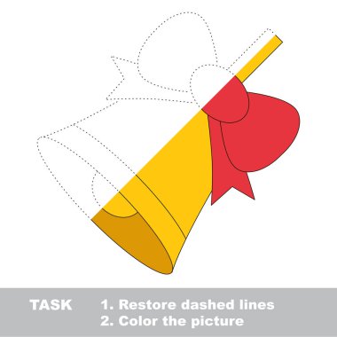 Okul öncesi çocuklar için vektör izleme eğitim oyunu.