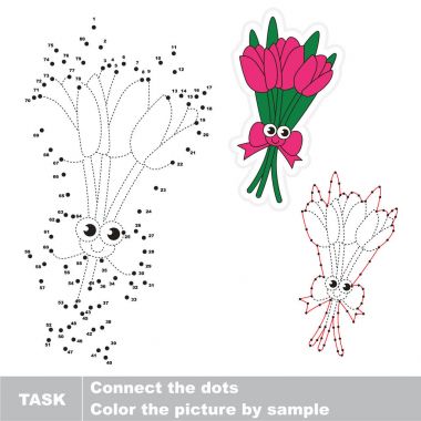Okul öncesi çocuklar için vektör izleme eğitim oyunu.