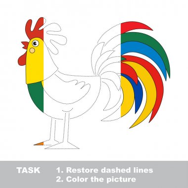 Okul öncesi çocuklar için vektör izleme eğitim oyunu.