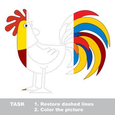 Renkli için vektör izleme çocuklar için oyun yarım izleme oyunu.