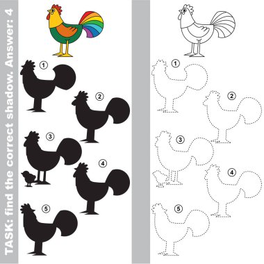 Doğru doğru gölge, eğitim çocuk oyun bulmak.