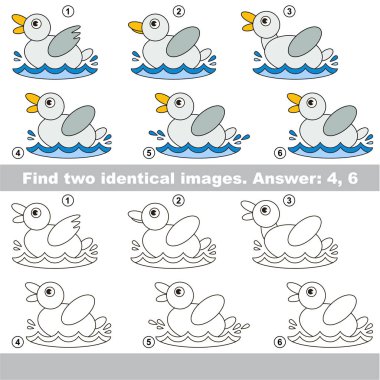 Görsel oyun çocuklar için gizli çift nesneleri bulmak için.