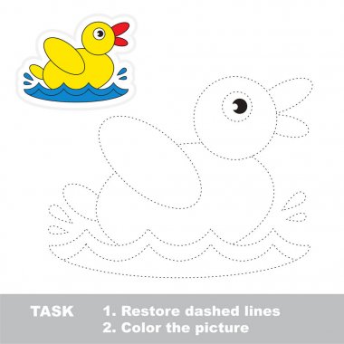 Okul öncesi çocuklar için vektör izleme eğitim oyunu.