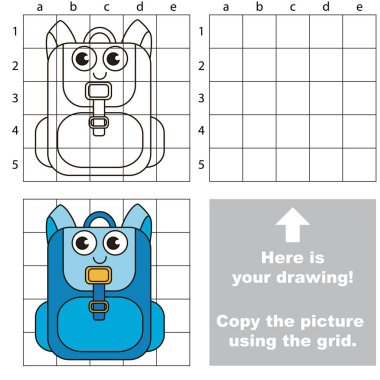 Kılavuz, basit eğitim çocuk oyunu kullanarak resim kopyalama.