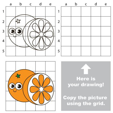 Kılavuz, basit eğitim çocuk oyunu kullanarak resim kopyalama.