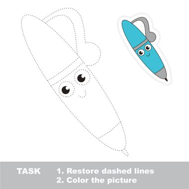 Okul öncesi çocuklar için vektör izleme eğitim oyunu.