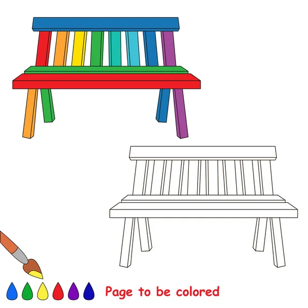 페이지 색, 간단한 교육 아이 들을 위한 게임. — 스톡 벡터