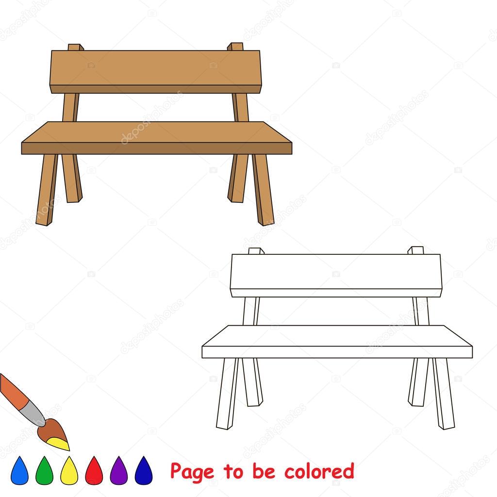 Page to be colored, simple education game for kids.