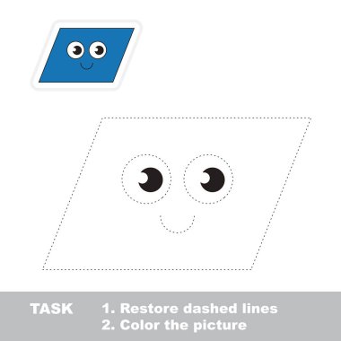 Okul öncesi çocuklar için vektör izleme eğitim oyunu.