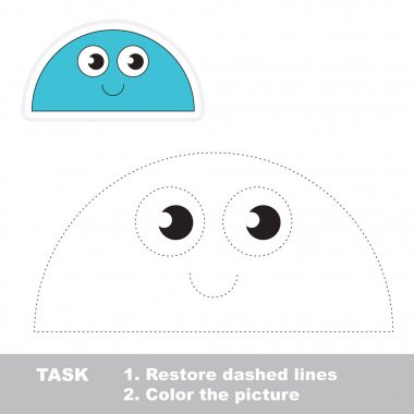 Okul öncesi çocuklar için vektör izleme eğitim oyunu.