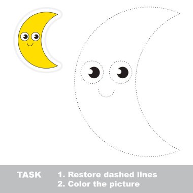 Okul öncesi çocuklar için vektör izleme eğitim oyunu.