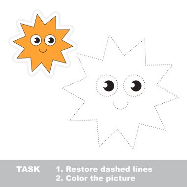 Okul öncesi çocuklar için vektör izleme eğitim oyunu.