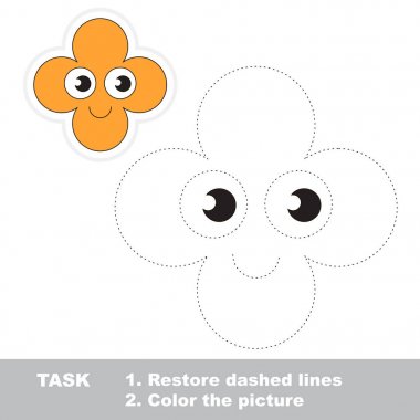 Okul öncesi çocuklar için vektör izleme eğitim oyunu.