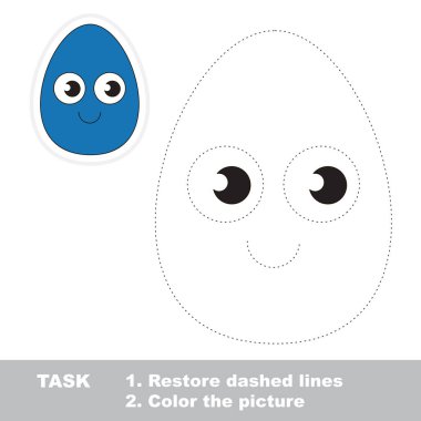 Okul öncesi çocuklar için vektör izleme eğitim oyunu.