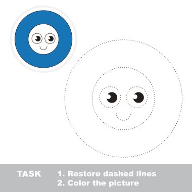 Okul öncesi çocuklar için vektör izleme eğitim oyunu.