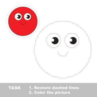 Okul öncesi çocuklar için vektör izleme eğitim oyunu.