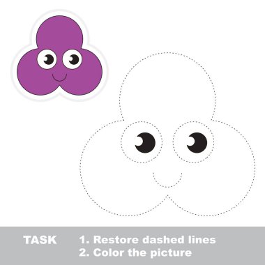 Okul öncesi çocuklar için vektör izleme eğitim oyunu.